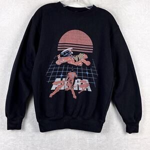 VTG Akira Sweatshirt Size S Black Motorcycle Moto Anime Japan Manga Comics 90s